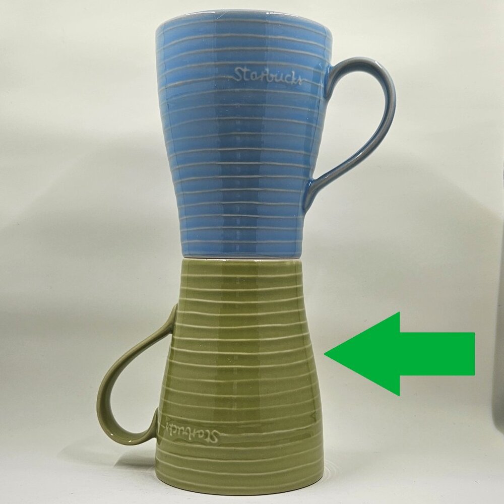 Starbucks 2009 Coffee Mug By Design House Stockholm 12 Fl Oz Green Ribbed Mug